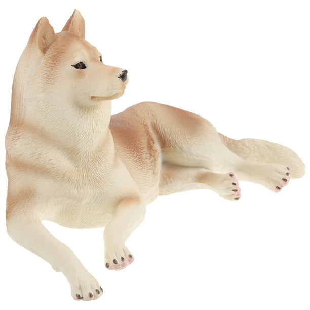 Figura de perro de simulación de cachorro, juguete de plástico para perro