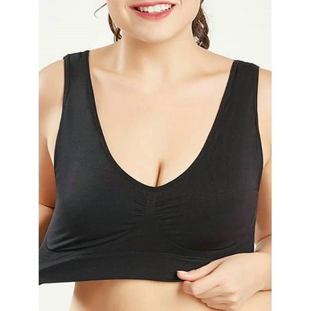 

Keeccty Women Sporty Style Solid Stretchy Elastic Bra Vest