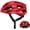 Red, variant on ROCKBROS Bike Helmet With Taillight,Integrally Molded Safety EPS+PC Black,Suitable for Cycling and Skating