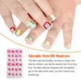 thumbnail image 4 of Vogacara 1 Juego de puntas de uñas artificiales, dibujos animados, patrón encantador, adorables uñas postizas, pegatinas cortas, decoraciones de Pinceles de maquillaje y herramientas PNT-16-10 Vogacara CE011465-10, 4 of 6