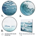 thumbnail image 3 of Designart "Blue Minimalism Tranquil Waters" Nautical & Beach Floater Framed Wall Art Print, 3 of 7