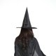 thumbnail image 3 of Sombrero de bruja con campanario de Halloween, accesorios de fiesta negros clásicos, 3 of 5