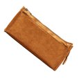 thumbnail image 2 of Estuche para lápices grande y sencillo, papel HDPE, bolsa de almacenamiento de papelería para estudiantes de gran tamaño, triángulo para lápices, color marrón, 2 of 5