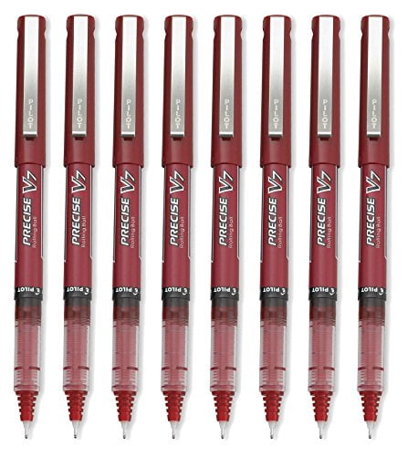 Pilot Precise V7 Stick Rolling Ball Pens, Fine Point, Red 8-PACK(35352)
