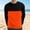 Orange, variant on Men's Spring Fall Long Sleeve Tee Shirts Color Block Pullover Casual Round Neck Fitness Sports Basic Tops