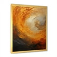 thumbnail image 3 of Designart "Desert Mirage Spiral In Gold And Orange I" Abstract Spirals Picture Framed Wall Art Living Room, 3 of 5