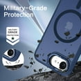 thumbnail image 4 of GAOBAO Magnetic Case for iPhone 16e, Compatible with MagSafe, Skin Feel Shockproof Anti-Fingerprint Protective Cover for 6.1", Blue, 4 of 8