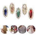 thumbnail image 2 of Sewing Rhinestones, Practical 100Pcs Beautiful Marquise Rhinestones Rings, For DIY Sewing Clothes, 2 of 8