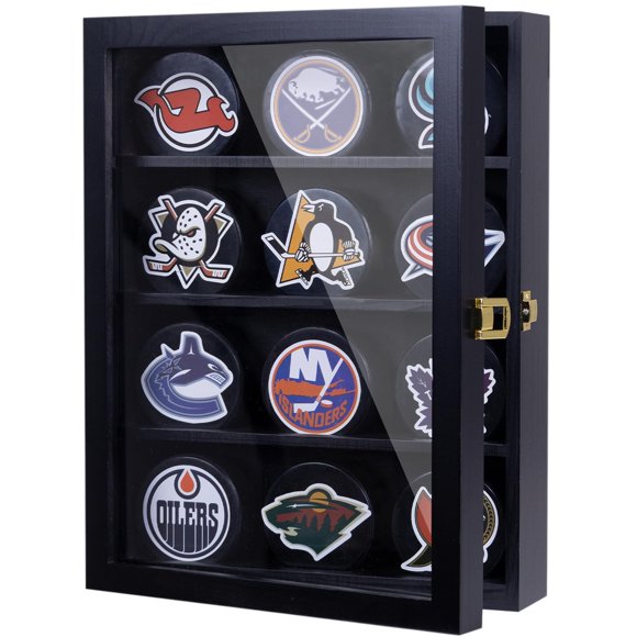 Expositor de discos de hockey WodGod para montaje en pared de 12 discos