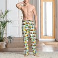 thumbnail image 2 of Balery Train With Animals Pantalones de pijama para hombre, pijama ultraligero, pantalón de descanso-XX-Large, 2 of 6