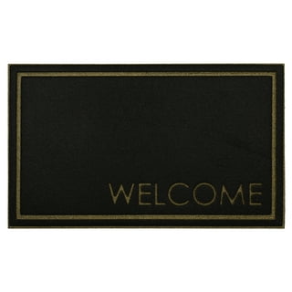 Family Home Framed Designed Black Indoor Doormat Welcome Mat