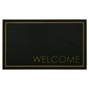 Mohawk Home Welcome Polyester Doormat in Black, 18" x 30"