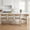 Grey-Chenille, variant on Dayalane Modern Farmhouse Bar Stools Set of 2, 26”Counter Height Bar Stools with Slatted Back, PU Leather Upholstered & Solid Wood Legs Barstools for Kitchen Island Dining Rooms and Home Bars, Brown