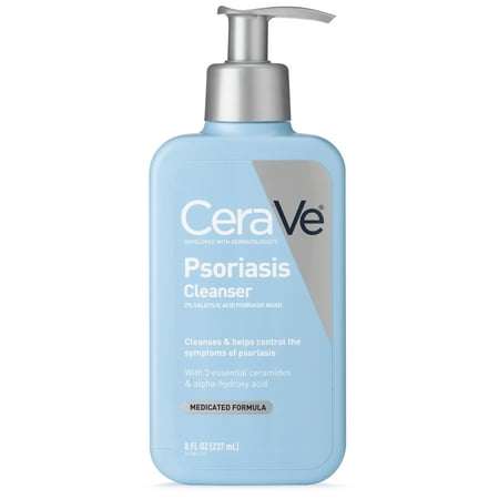 CeraVe Psoriasis Cleanser, Medicated Formula with Salicylic Acid, 8 (Best Salicylic Acid Products For Sensitive Skin)