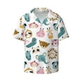 thumbnail image 3 of Goofa Cartoon Animals Printed Men's Casual Short-sleeved Shirt,Lightweight Breathable Button-down,Summer Casual men's top,Versatile Fashion shirt-, 3 of 7