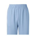 thumbnail image 2 of Wyobmus Casual Straight Leg Long Pants for Women Solid Color Elastic Waist Comfy Stretch Pull On Pants Light Blue, 2 of 4