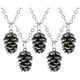 thumbnail image 4 of Collares de herbario de cono de pino de moda de decoraciones navideñas de 5 piezas, 4 of 5
