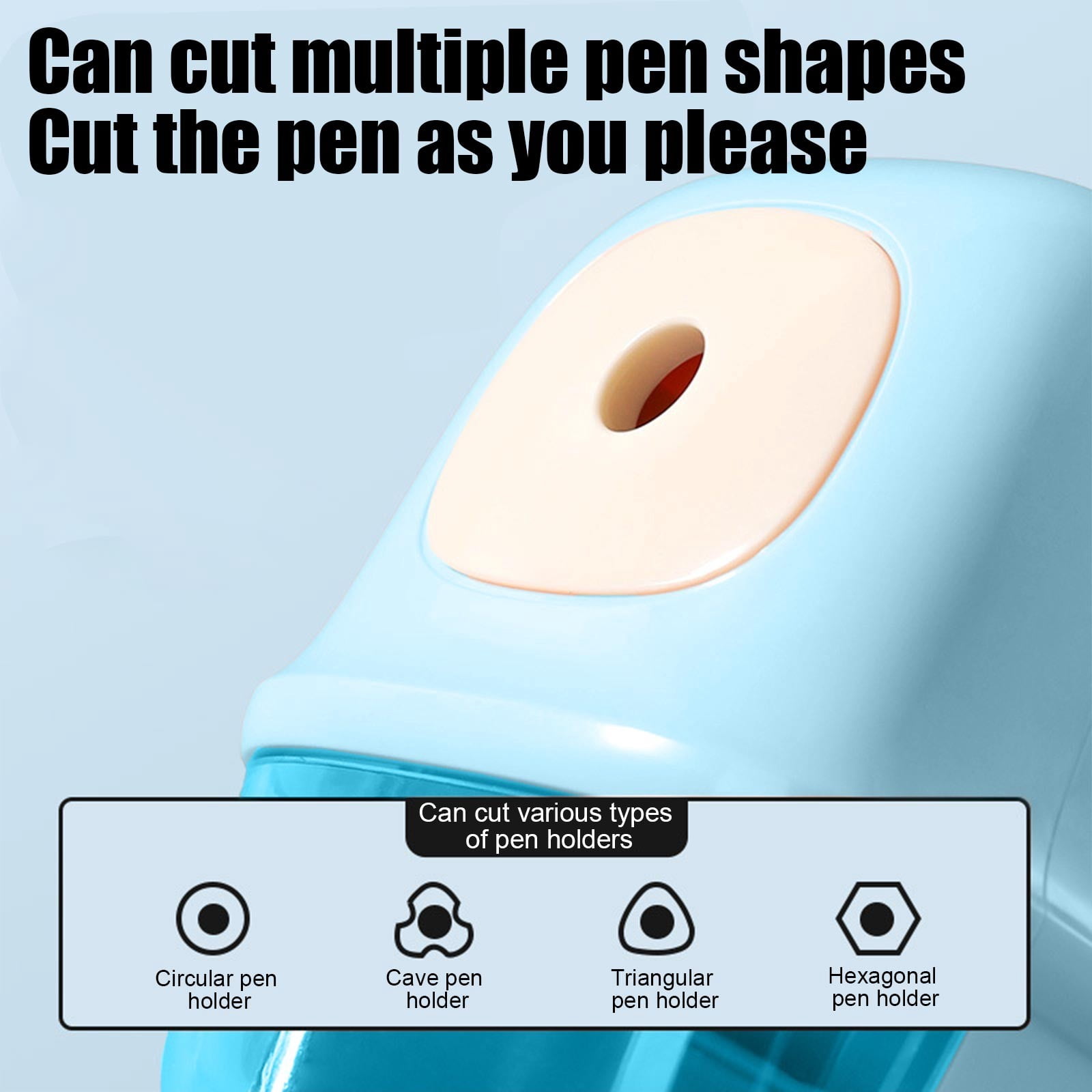 Werulen Handheld Pencil Sharpener with Auto Feed Function,Alloy Steel Sharp Cutting Blade,Multi Shape Pencil Compatible Tool,Firm Base Shaving Box,Portable Daily Sharpening Gadget