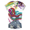 thumbnail image 1 of PMUYBHF T-Shirt Décontracté Mode Femme Col Rond Manches Courtes Imprimé Couleur 9923 m, 1 of 4