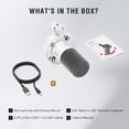 thumbnail image 6 of FIFINE K688 USB XLR Studio Microphone for PC Computer Recording, Podcast Dynamic Microphone with Clear Audio for Gaming, Streaming, Headphone Jack for Monitor, Mute Button, Gain Control, White, 6 of 8