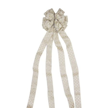 Tree Stripe - Northlight 16 Loop Glittered Stripes Christmas Bow Tree Topper