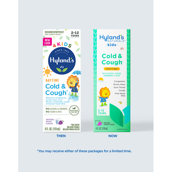 Hyland's Naturals™ Kids Cold 'n Cough-Grape Flavored Relief Liquid, Natural Relief of Common Cold, 4 Ounces