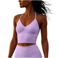 thumbnail image 2 of RKSTN Gym Yoga Tank Tops for Women Oversized Halter V Neck Open Back Athletic Tanks Moisture Wicking Quickly Dry Workout Fitness Tank Womens Casual Solid Summer Regular Fits Sport Cmaislove Shirts, 2 of 7