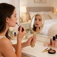thumbnail image 4 of EBCUE Handheld Mirror Hand Held Mirror with Handle Small Travel Packet Compact Mirrors Vintage Decorative Makeup Cosmetic Purse Mirrors for Girls Women Gold, 4 of 6