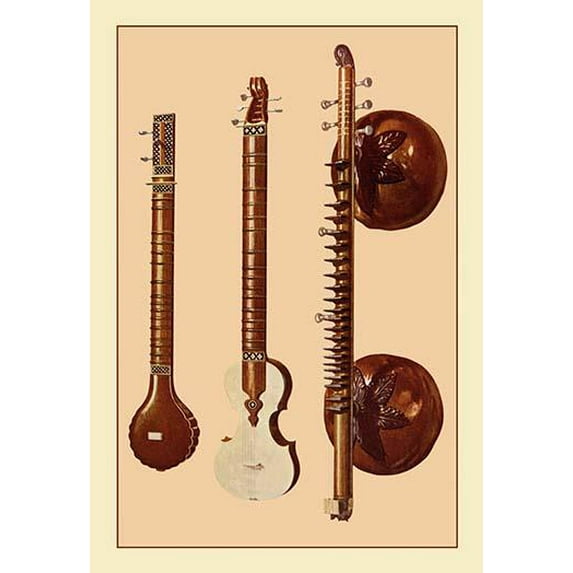 Sitars and Vina-Fine Art Canvas Print (20" x 30")