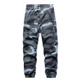 thumbnail image 4 of Men's Summer Lightweight Camouflage Outdoor Pants with Loose Fit, Multi-Pocket Design for Hiking, Mountaineering, and Casual Adventures (Breathable & Quick-Dry),Gray 2XL, 4 of 4