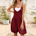 thumbnail image 2 of FAIWAD Shorts Rompers for Women Summer Casual Sleeveless Spaghetti Strap Deep V Neck Loose Baggy Jumpsuit with Pockets, 2 of 8
