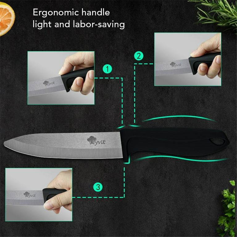 Ceramic Knife Set of Kitchen 3 4 5 6 Inch Chef Knife Sheath Rustproof Sharp  Fruit Vegetable Slicing Knives White Blade for Baby