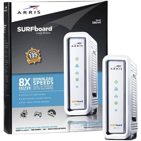 ARRIS SURFboard SB6141 DOCSIS 3.0 Cable Modem (Best Overall Arris Surfboard Sb6141 Docsis 3.0 Cable Modem)