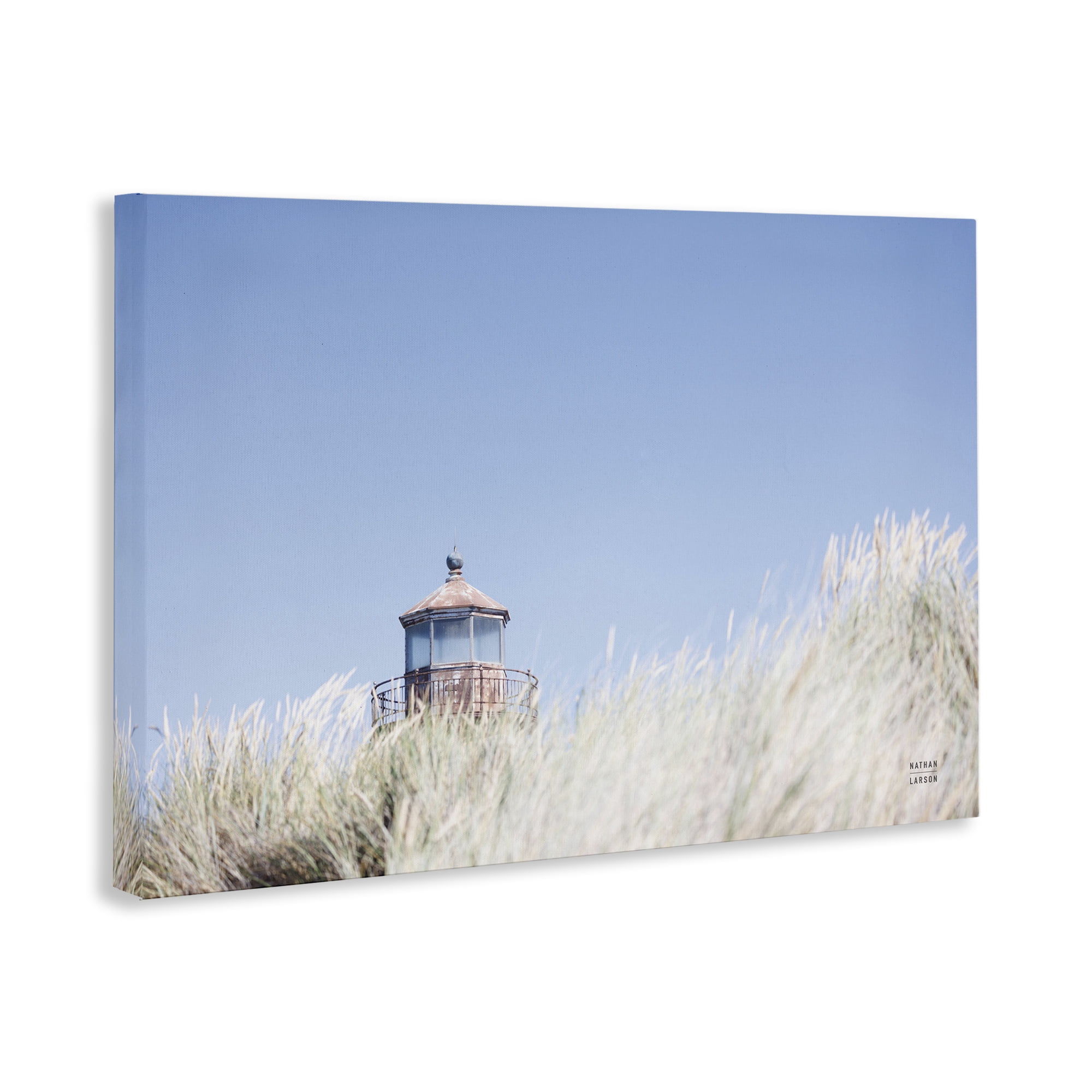 Stupell Industries Peering Over Lighthouse Landscape Photography Gallery Wrapped Canvas Art Print Wall Art, 24 x 16