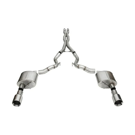 Corsa 24 Ford Mustang GT Conv. Xtreme Cat-Back Ex. Sys. 3.0in Dual Rear Ex w/4.5in Straight Cut Tips