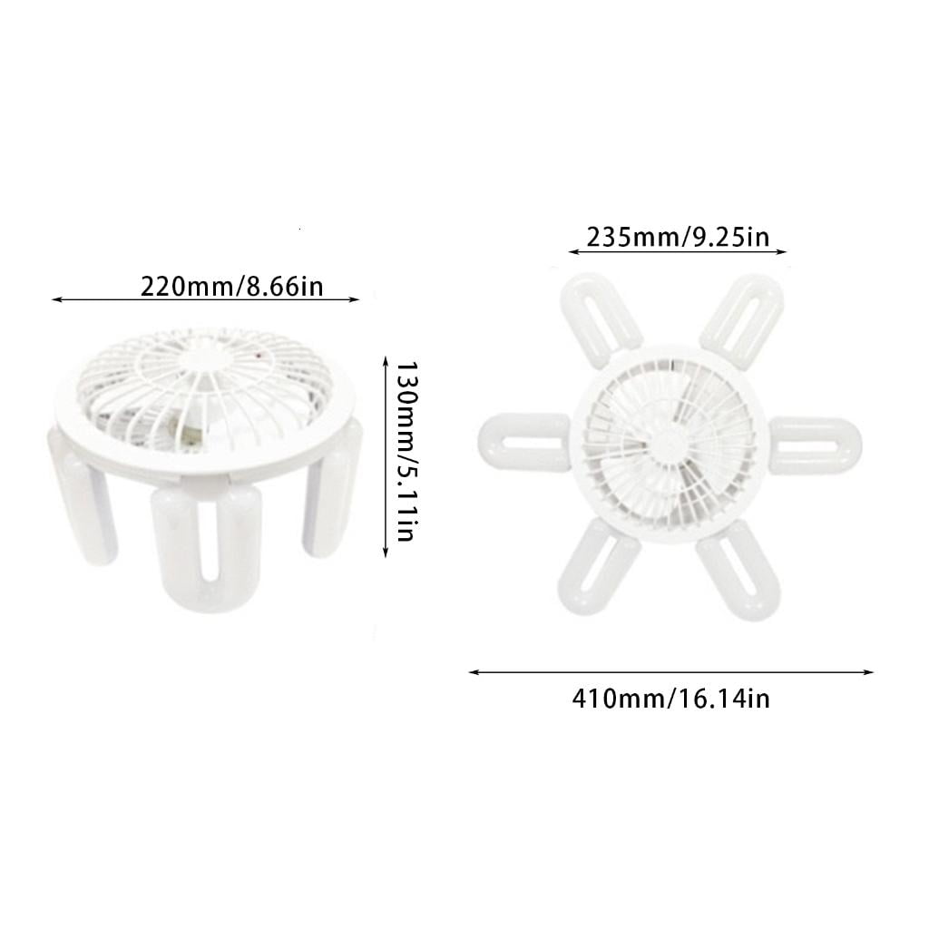 WE-POLUJ Ceiling Fan LED Ceiling Garage Light Workshop Lighting Plastic Texture Fan Light