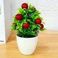 thumbnail image 4 of Kmxyo Artificial Fruit Bonsai Mini Orange Pomegranate Tree Windowsill Decor Plastic Courtyard Simulated Plants Bonsai for Home, 4 of 8