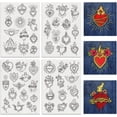 thumbnail image 1 of 4Sheets 50Pcs Heart Water Soluble Embroidery Stabilizers Stick and Stitch Embroidery Paper with Heart Pattern A4 Embroidery Stabilizers for Hand Sewing Lover Beginners, 1 of 9