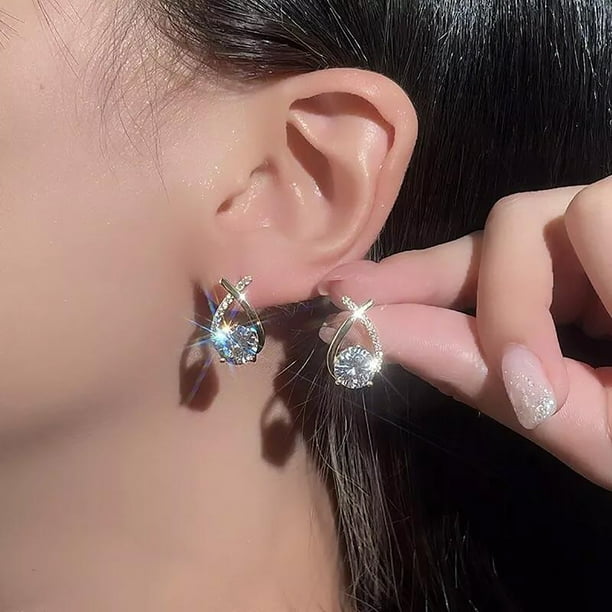 Zircon earrings hotsell