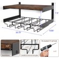 thumbnail image 4 of Wall-Mounted Wine Rack with Glass Holder, Wall-Mounted Wine Glass Rack, Holds 8 Glasses and 7 Wine Bottles, 4 of 5