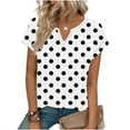 thumbnail image 5 of Bvxeep Women's Fashionable Summer Random Print Base-Layer T-shirt Short Sleeve V-Neck Top, 5 of 7