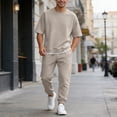 thumbnail image 1 of Men's Suits for Everyday Wear Knit Casual Modern Semi Formal Comfortable Stitching Design for Daily Style, 1 of 5