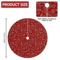 thumbnail image 2 of Christmas Tree Skirt,Red Christmas Scene Pattern Christmas Tree Decor with Red Ribbon Ties,Round Shape,Christmas Decorations for Home 48"x48", 2 of 7