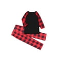 thumbnail image 4 of Fiomva Family Matching Christmas Pajamas Set Long Sleeve Elk Print Tops Plaid Pants XMAS Sleepwear Pjs, 4 of 9