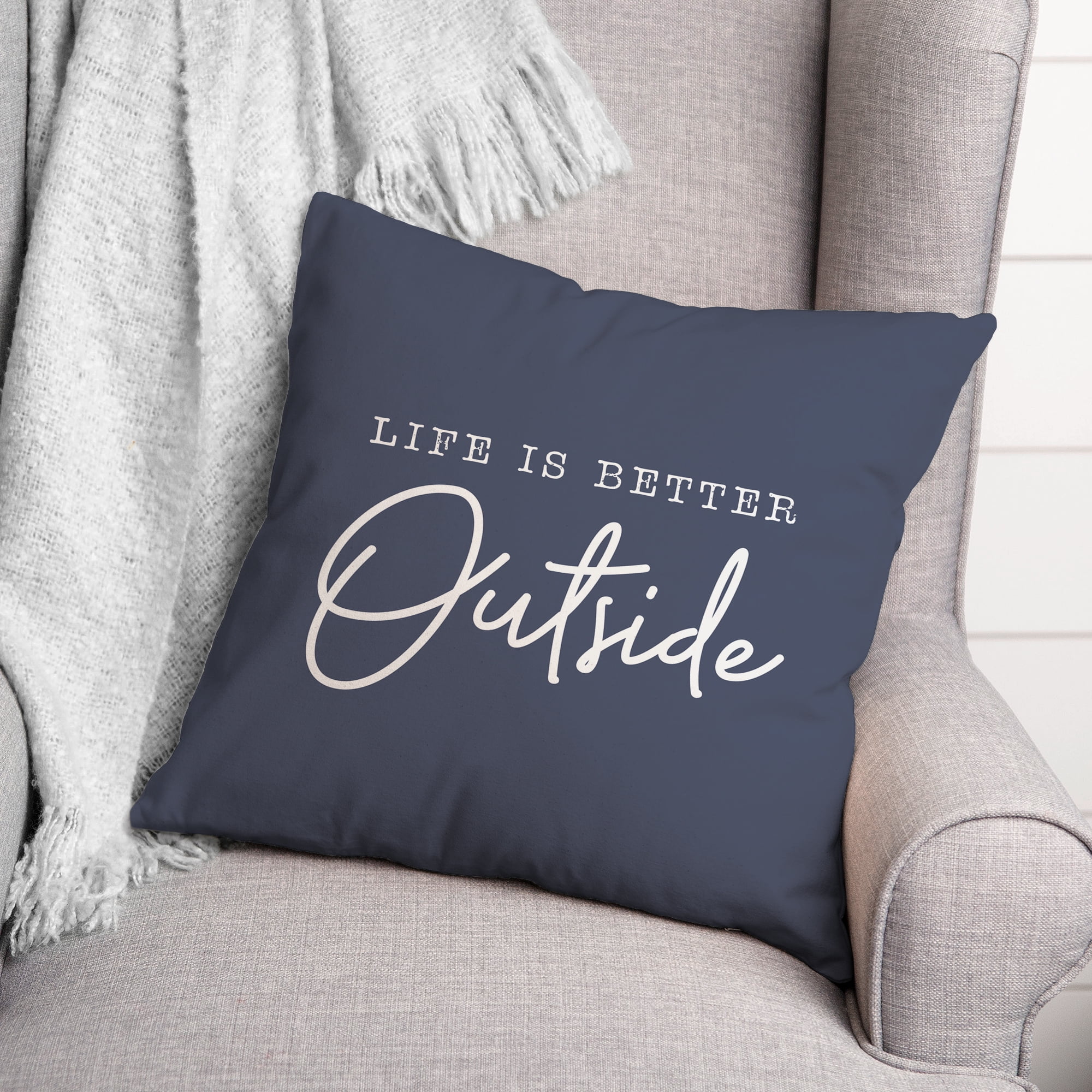 Creative Products Better Outside Blue 20 x 20 Indoor / Outdoor Pillow