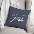 thumbnail image 3 of Creative Products Better Outside Blue 20 x 20 Indoor / Outdoor Pillow, 3 of 3