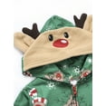 thumbnail image 6 of GRNSHTS Christmas Family Matching Hoodie Pajamas Reindeer One Piece Jumpsuit Zipper Pjs for Adult Kids Baby, 6 of 6