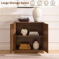 thumbnail image 7 of LKTART Sideboard Buffet Cabinet with Storage Mid Century Modern Adjustable Shelf 2 Doors Walnut 31.5 Inch, 7 of 7