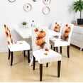 thumbnail image 6 of muroi Pumpkin Chair Covers for Dining Room Kitchen Set of 4 – Autumn Thanksgiving Washable Stretch Slipcovers for Dining Chairs, 6 of 7