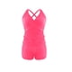 thumbnail image 5 of Conjunto de Bikini de Cintura Alta para las Mujeres de Corte Alto Correa sin Espalda Color Bloque Fuera Del Hombro Traje de Baño, 5 of 7
